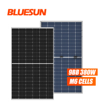 Bluesun 350w 360w solar panel 12v mono 380w monocrystalline for prefab house